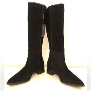 Fabianelli Suede Tall Shaft Pointy Toed Boots - Size 8 - NWT